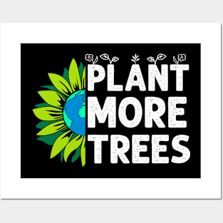 Plant Trees Earth Sunflower Tree Earth Day Arbor Day Posters and Art